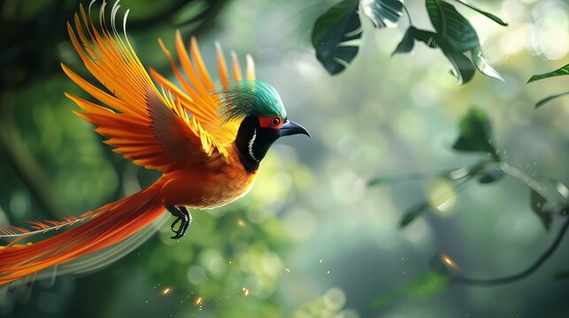 Cendrawasih, also known as the bird of paradise, is a stunning bird with vibrant plumage and graceful dance moves.