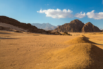 View of desert mountain landscape
