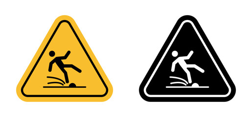 Slip Hazard Warning Sign Prevent Falls in Slippery Areas