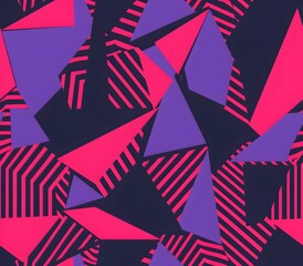 Obraz premium Striking Minimalist Geometric Pattern with Pop Art Color Accents