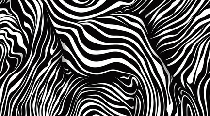 Obraz premium black and white seamless pattern, seamless zebra pattern, zebra skin pattern, zebra skin texture, black and white seamless pattern, abstract pattern with lines, abstract background, abstract pattern,