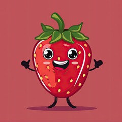 Fun smiling cherry character