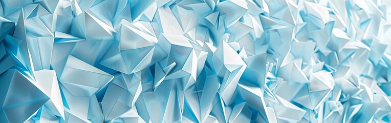 Fototapeta premium Modern White and Blue Geometric Angular Background