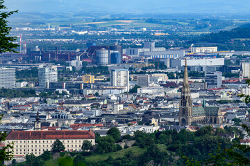 Obraz premium Überblick über Linz
