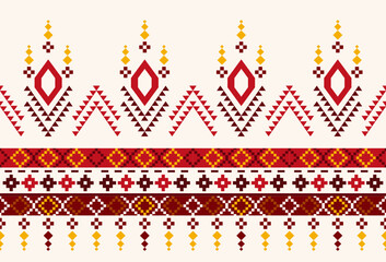 embroidery abstract Traditional geometric ethnic fabric pattern ornate elements with ethnic patterns design for textiles, rugs, clothing, sarong, scarf, batik, wrap, embroidery, print, curtain, carpet