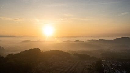 sunrise in the mountains