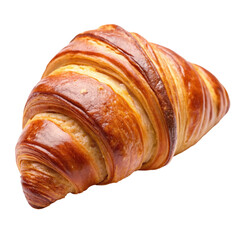Fototapeta premium French croissant isolated on transparent background.