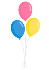 パーティやお祝いで使える風船イラスト1 © marutan