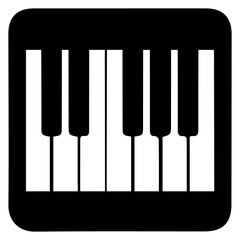 Naklejka premium piano icon vectors illustration symbol design