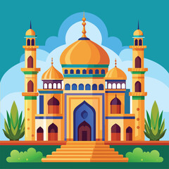  Islamic mosque illustration