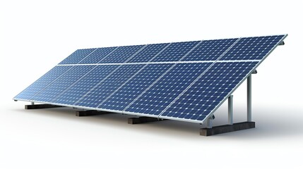Solar panel array on a white background, clean and modern