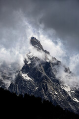 Aiguille du Midi von Charmonix aus