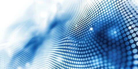 Obraz premium Capture the essence of creativity and innovation with a photo featuring a blurred pattern raster effect background in blue and white halftone modern bright art.