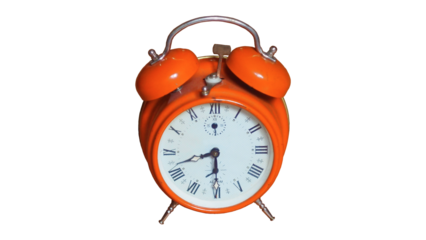 Vintage 70s Orange Alarm Clock
