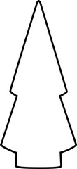 Simple shape Christmas tree outline vector.
Christmas tree black outline.