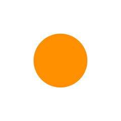 Orange table tennis ball icon with simple and modern design 