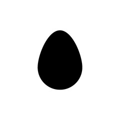 Black egg icon with simple and modern design 