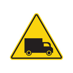 Truck Hazard Warning Sign Ensure Road Safety with Truck Alerts