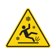 Slippery Ice Warning Sign Promote Safety in Icy Conditions