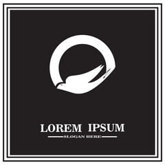 abstract logo design, black and white geometric technology icon