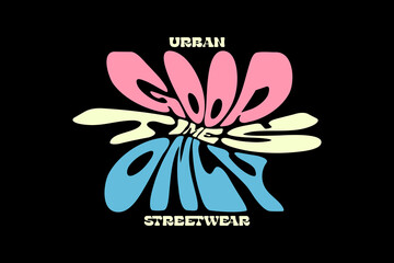 Creative street wear apparel typography style graphic design