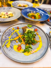 Dinner with thai dishes in Patong, in Phuket, Thailand