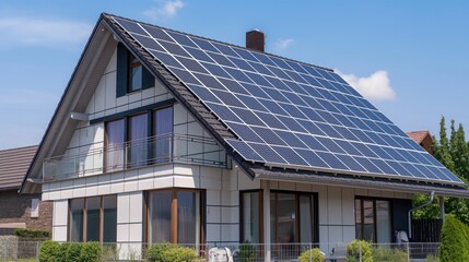 solar panels on homes planted on roof