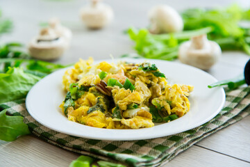 fried omelette stuffed with herbs, parsley, dill