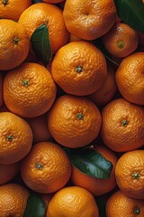 Pile of fresh tangerines.