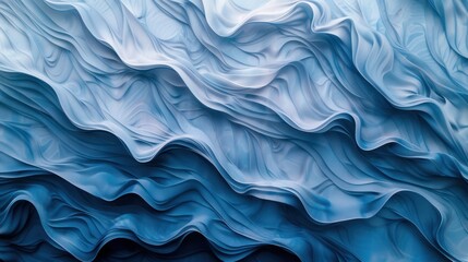 Obraz premium Illustrate the concept of contemporary aesthetics with a photo of a modern wallpaper featuring a blue fluid textured gradient background. 