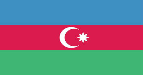 Illustration of the Azerbaijan national flag