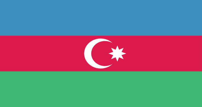 Illustration of the Azerbaijan national flag