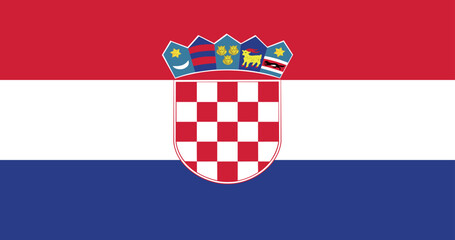 Naklejka premium Illustration of the Croatia national flag