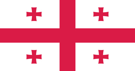 Illustration of the Georgia national flag