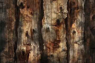 Close-up of aged wood texture with natural knots and grain details