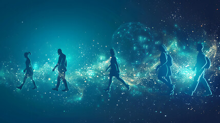 Obraz premium The evolution of business in the digital age has revolutionized how companies operate, communicate, and engage with customers. With the widespread adoption of technology, businesses have shifted.