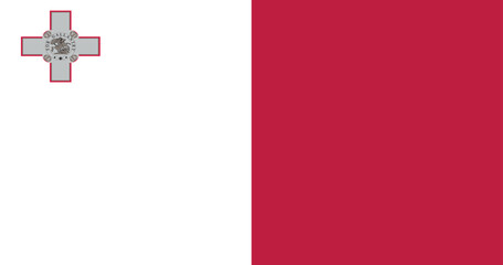 Illustration of the Malta national flag