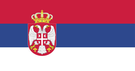 Illustration of the Serbia national flag