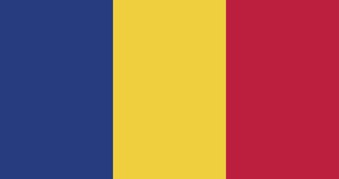 Illustration of the Romania national flag