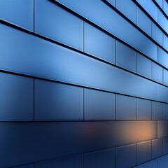 Blue wall with light fixture