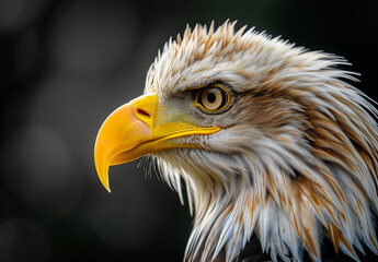 Obraz premium Close-up of a white-headed sea eagle