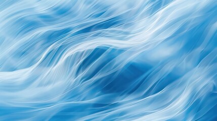 Fototapeta premium Produce a serene photo featuring a cool temperature blue abstract with a smooth motion blur pattern, perfect for website backgrounds.