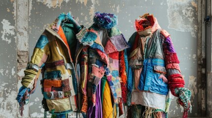 Fototapeta premium Clothes from recycled fibers