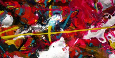 Funky Geometric Fantasia Brimming with Vibrant Colors and Abstract Patterns, Creating a Captivating...
