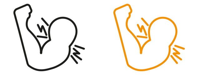 Muscle Pain Relief Icon Ideal for Healthcare and Fitness Promotions