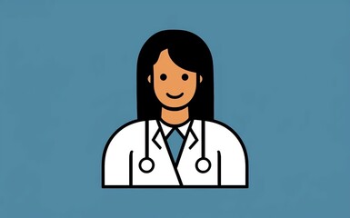 Fototapeta premium A black and white illustration of a woman wearing a graduation cap, symbolizing academic achievement.