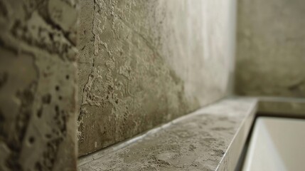Close-up of bathroom texture. Modern design of natural stone bathroom tiles