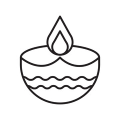 Festival Diya Icon Ideal for Cultural Celebrations and Festive Themes