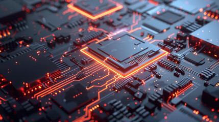 Obraz premium microchip background ultra modern 7