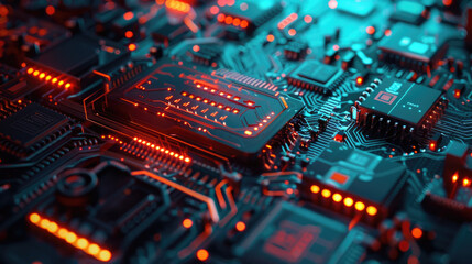 Obraz premium microchip background ultra modern 8
